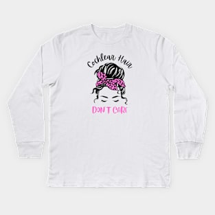 Cochlear Hair Don't care Kids Long Sleeve T-Shirt